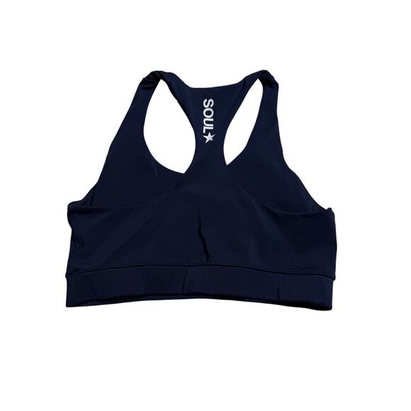 Soulcycle Sports Bra Women's Large Blue Star Stripe Graphics - Picture 2 of 4